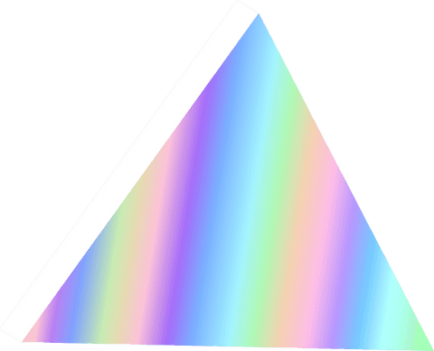 pastel rainbow triangle with white edge on transparent background - Download Free Stock Videos Pikwizard.com