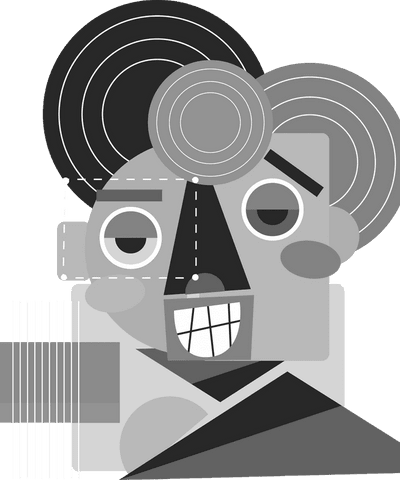 abstract geometric face illustration on transparent background - Download Free Stock Videos Pikwizard.com