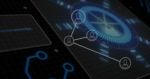 Digital Network Interface with Data and Connections - Download Free Stock Images Pikwizard.com