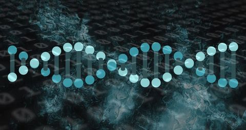 Digital DNA Strand with Binary Code Conceptual Art - Download Free Stock Images Pikwizard.com