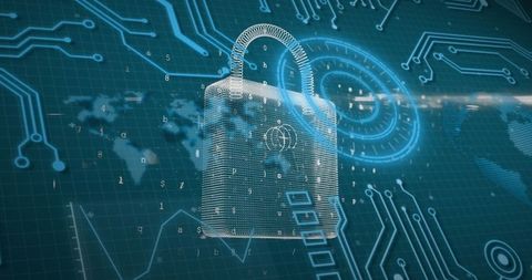 Digital Padlock Protecting Global Data Connections in a Cybersecurity Interface