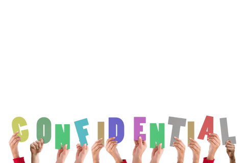 hands holding confidential text on transparent background - Download Free Stock Videos Pikwizard.com