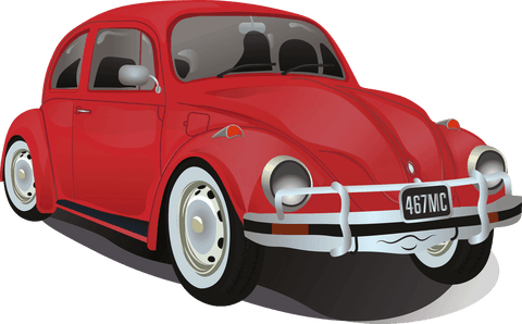 red vintage car illustration on transparent background - Download Free Stock Videos Pikwizard.com