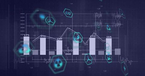 Futuristic Data Visualization Technology Concept