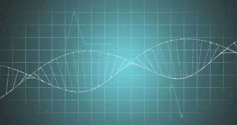 Digital DNA Strand Overlaid with Scientific Data Patterns - Download Free Stock Images Pikwizard.com
