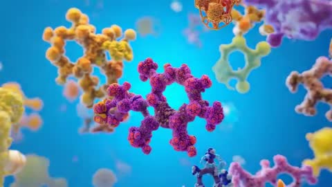 Colorful Molecular Animation Exploring Biotechnology Concepts