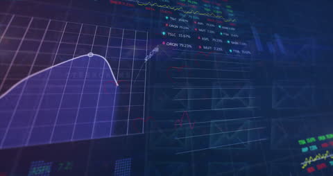 Digital Financial Data Analysis Interface with Graphs