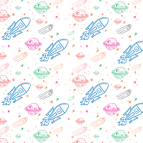 colorful rocket and space pattern on transparent background - Download Free Stock Videos Pikwizard.com