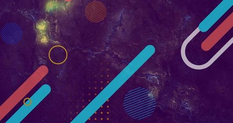 Vibrant Geometric Shapes Pattern on Abstract Background