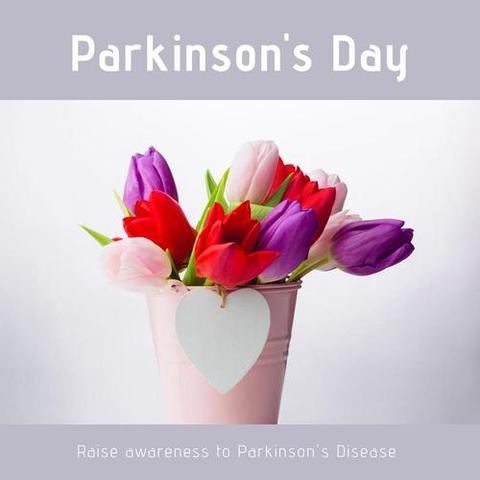 Tulip Arrangement Promoting Parkinson's Day Awareness - Download Free Stock Templates Pikwizard.com