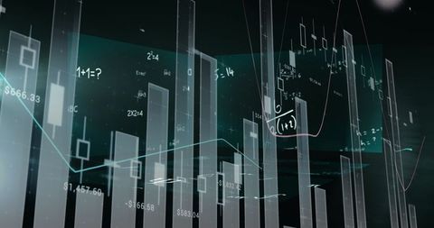 Futuristic Financial Data Visualization with Equations - Download Free Stock Images Pikwizard.com
