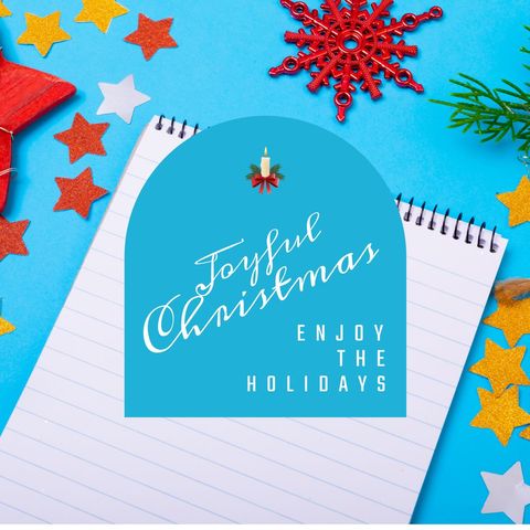festive christmas notebook greeting with decorations - Download Free Stock Templates Pikwizard.com