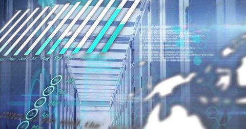 Data Processing and Global Connections in High-Tech Server Room - Download Free Stock Images Pikwizard.com