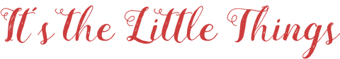 It's the little things red cursive text transparent background