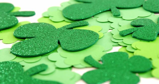 Shiny Green Clover Decorations for St. Patrick's Day - Download Free Stock Images Pikwizard.com