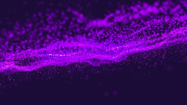 Glowing purple digital wave in dark setting evokes sense of movement and energy, ideal for use in technology-related projects, backgrounds for presentations, or creative digital designs. Conveys modern and futuristic themes, perfect for conveying innovation, progress, and digital transformations.