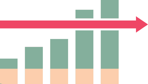 Transparent Bar Graph with Arrow Momentum Vector Illustration - Download Free Stock Videos Pikwizard.com