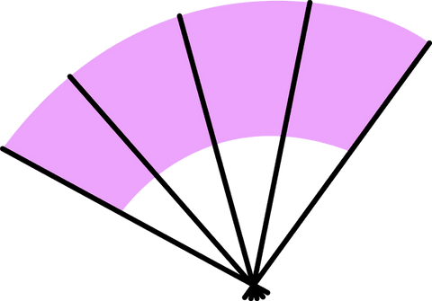 purple folding fan with black ribs on transparent background - Download Free Stock Videos Pikwizard.com