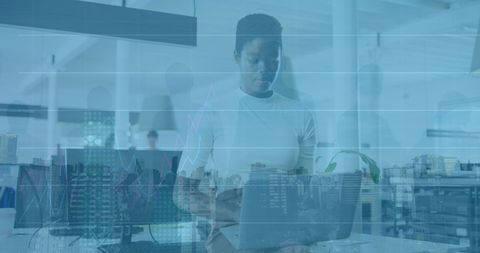 Financial Data Processing with Global Business Overlay - Download Free Stock Images Pikwizard.com