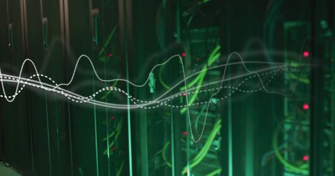 Digital Data Processing Visualization in Server Room - Download Free Stock Images Pikwizard.com