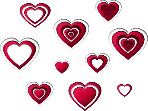red and white hearts on transparent background vector design - Download Free Stock Videos Pikwizard.com