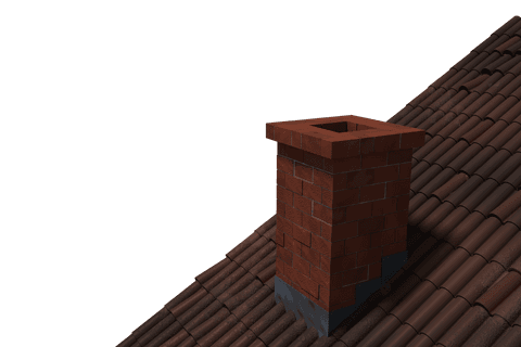 3d red brick chimney on red tiled roof with transparent background - Download Free Stock Videos Pikwizard.com