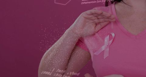 Breast Cancer Awareness with Digital Data Overlay