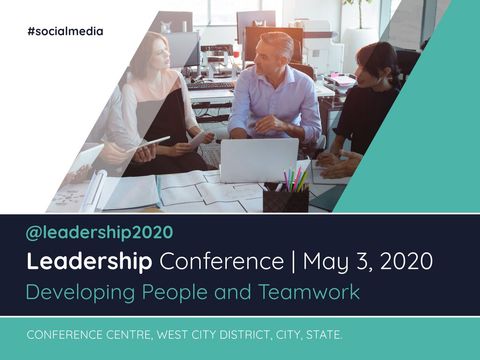 Professional Leadership Conference Ad for Team Development and Strategy - Download Free Stock Templates Pikwizard.com