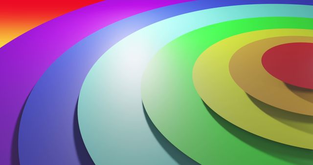 Colorful Concentric Circles Over Rainbow Gradient Celebrating Diversity - Download Free Stock Images Pikwizard.com