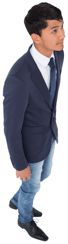 transparent standing biracial businessman on white background - Download Free Stock Videos Pikwizard.com