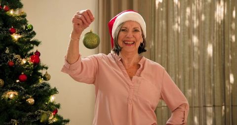 Seniors Celebrating Christmas at Home