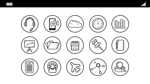 Digital Interface with Business Symbols on Transparent Background - Download Free Stock Videos Pikwizard.com