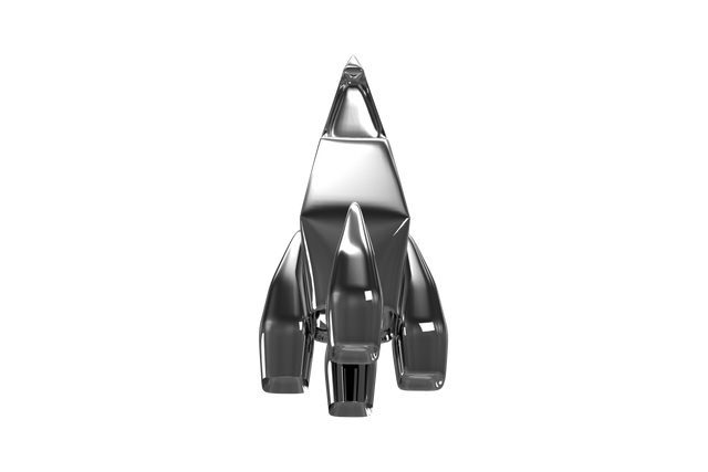 Transparent Silver Toy Rocket with Sleek Metal Finish - Download Free Stock Videos Pikwizard.com