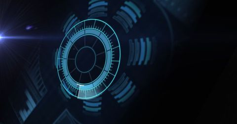 Futuristic Digital Interface with Glowing Blue Data Visualization - Download Free Stock Images Pikwizard.com