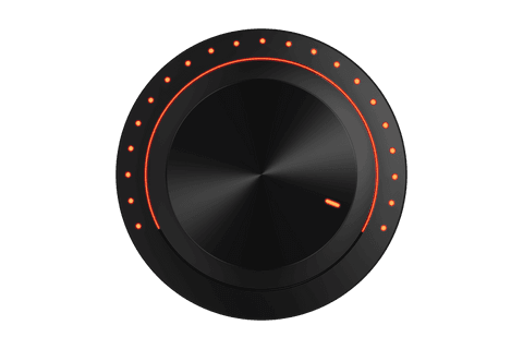 transparent black control knob with glowing red led - Download Free Stock Videos Pikwizard.com