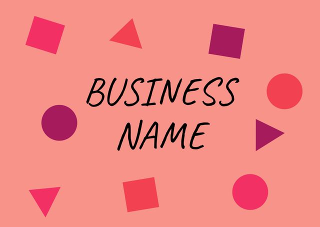 Colorful Geometric Pattern Business Name Template for Startups and Events - Download Free Stock Templates Pikwizard.com