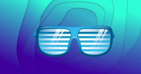 Stylish Modern Sunglasses Over Abstract Blue Background - Download Free Stock Images Pikwizard.com