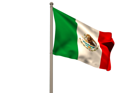 transparent mexican flag waving on metallic flagpole - Download Free Stock Videos Pikwizard.com