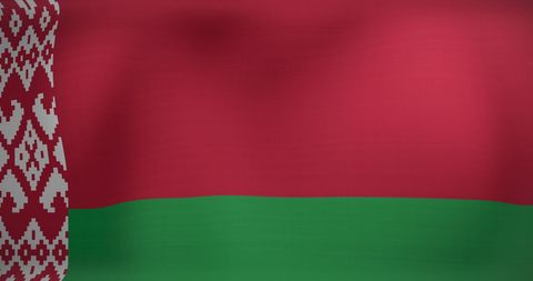 Waving Belarusian Flag in Vivid Colors