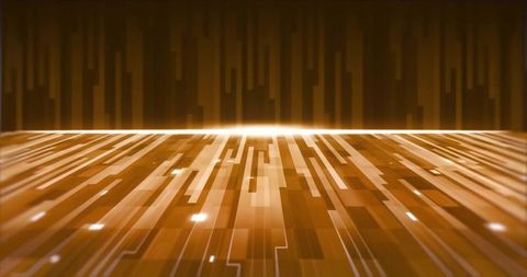 Abstract Digital Light Trails on Gradient Background