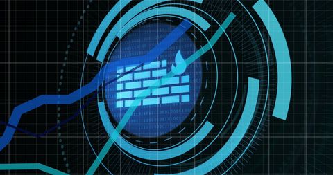Digital Interface with Data Graphs and Online Security Symbolism - Download Free Stock Images Pikwizard.com