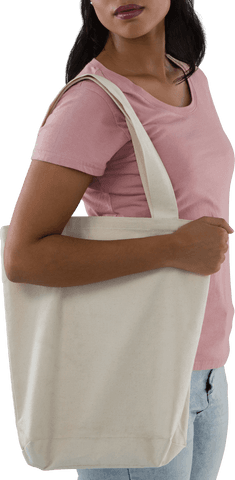transparent background: woman holding eco-friendly canvas tote bag - Download Free Stock Videos Pikwizard.com