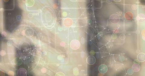 Digital Network of Connections in a Blurred Background - Download Free Stock Images Pikwizard.com