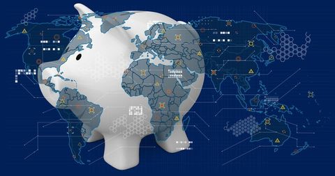 Global Finance and Savings Piggy Bank Concept - Download Free Stock Images Pikwizard.com