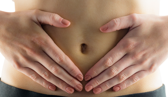 Slim woman touching stomach, close-up, transparent background - Download Free Stock Videos Pikwizard.com