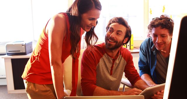 Group of Young Professionals Collaborating in Office Setting - Download Free Stock Images Pikwizard.com