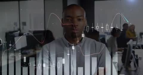 Confident Business Professional Analyzing Rising Market Trends