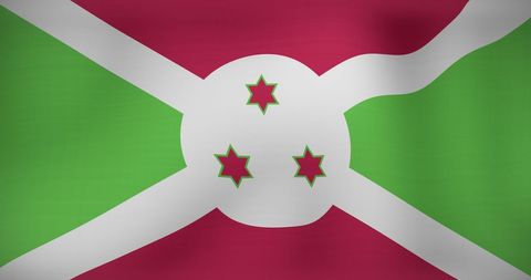 Burundi National Flag Waving Motion