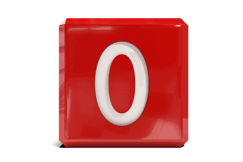 red transparent brick with number zero in 3d design - Download Free Stock Videos Pikwizard.com
