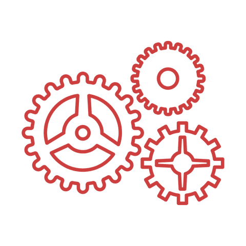 Red Cogs Illustration on Transparent Background for Engineering Design - Download Free Stock Videos Pikwizard.com